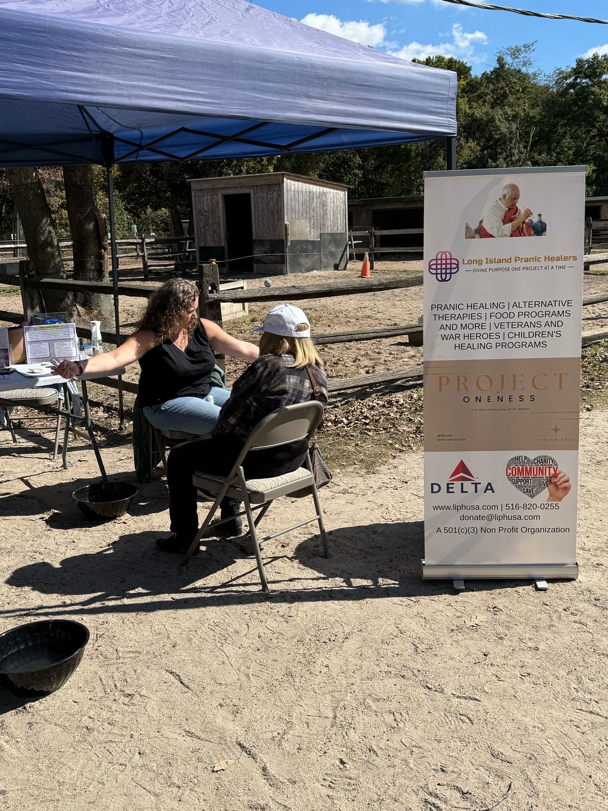 LIPH information tent at an outdoor event